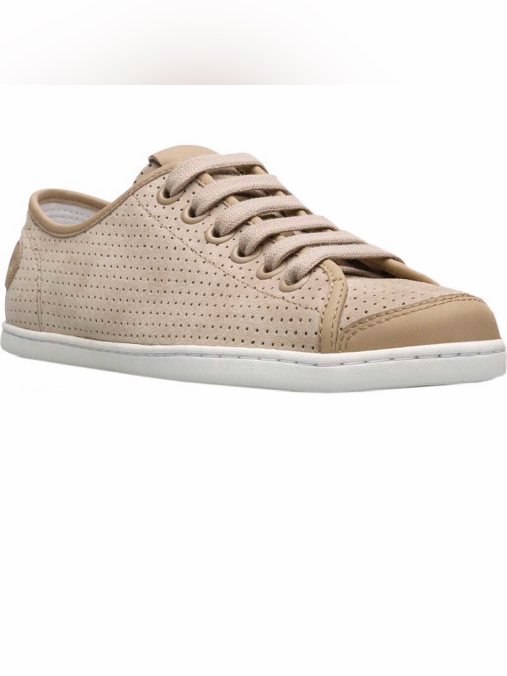 Camper Uno Perforated Beige Suede Sneaker Women’s Size 38 US 7.5